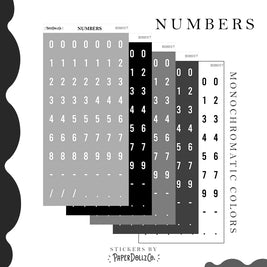 Number Sticker | PaperDollzCo | num007