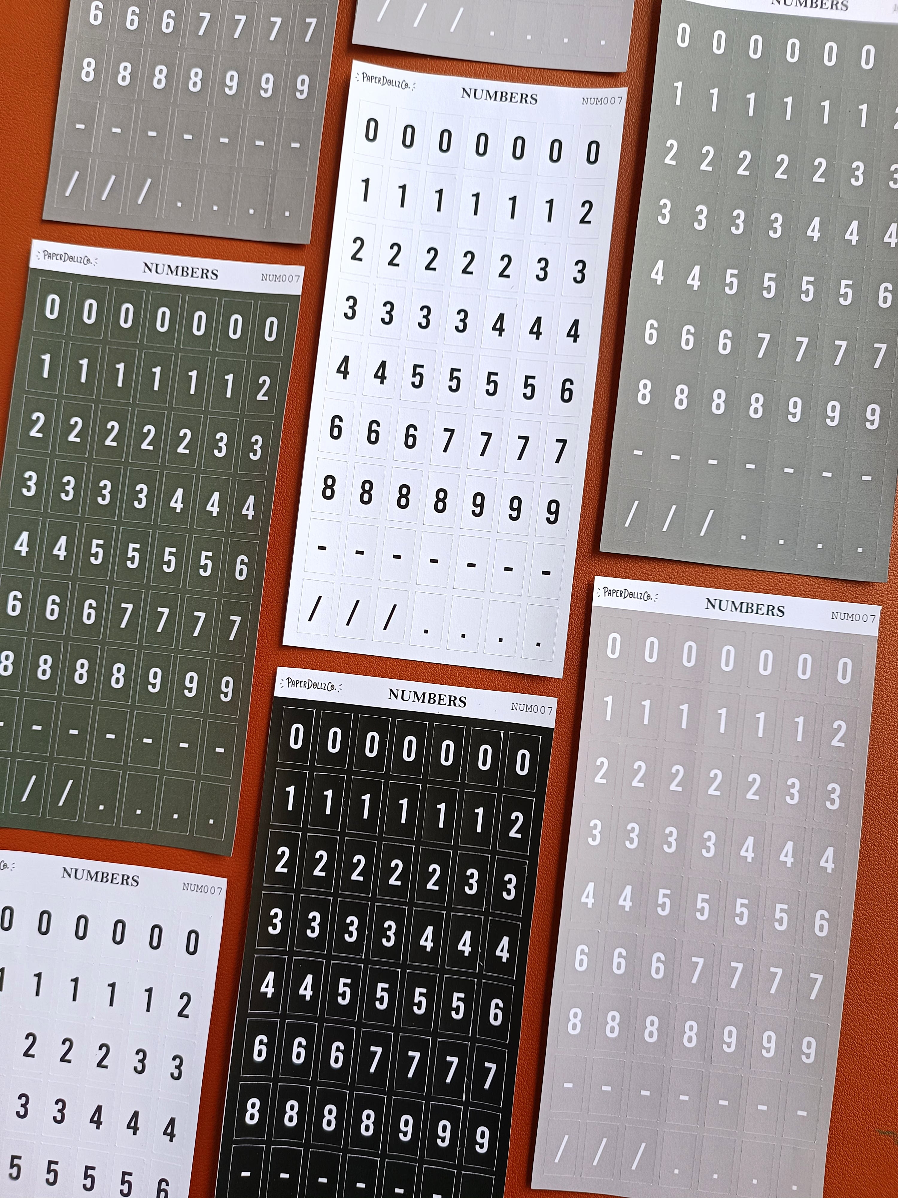 Number Sticker | PaperDollzCo | num007