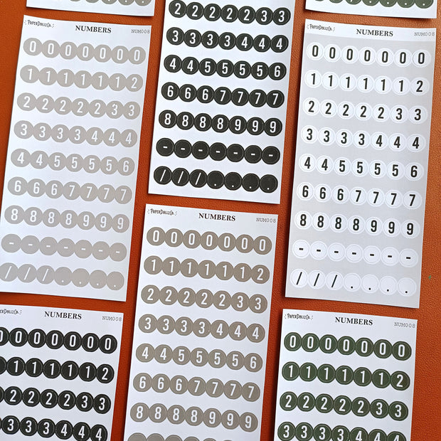 Number Sticker | PaperDollzCo | num008