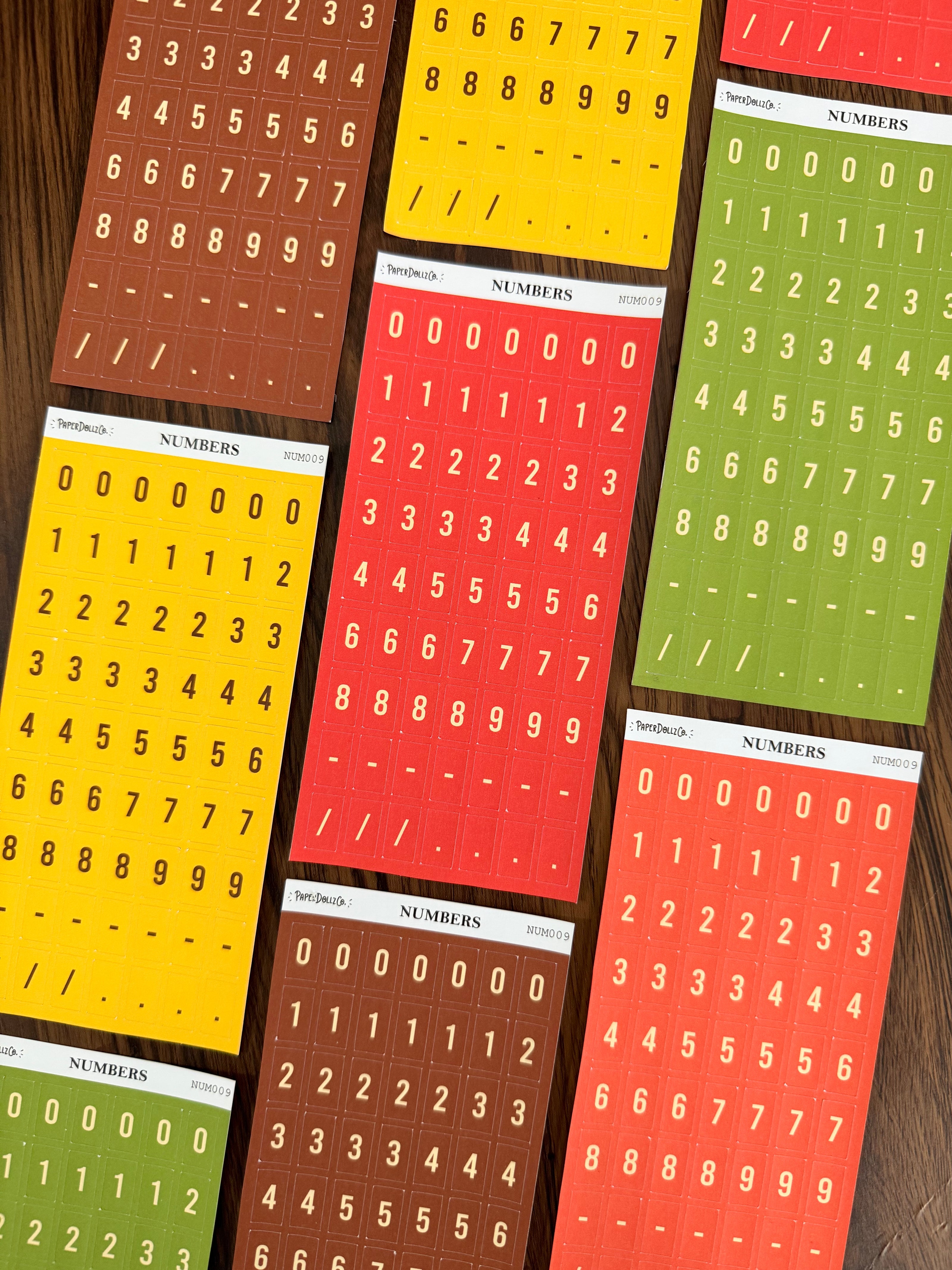 Number Sticker | PaperDollzCo | num009
