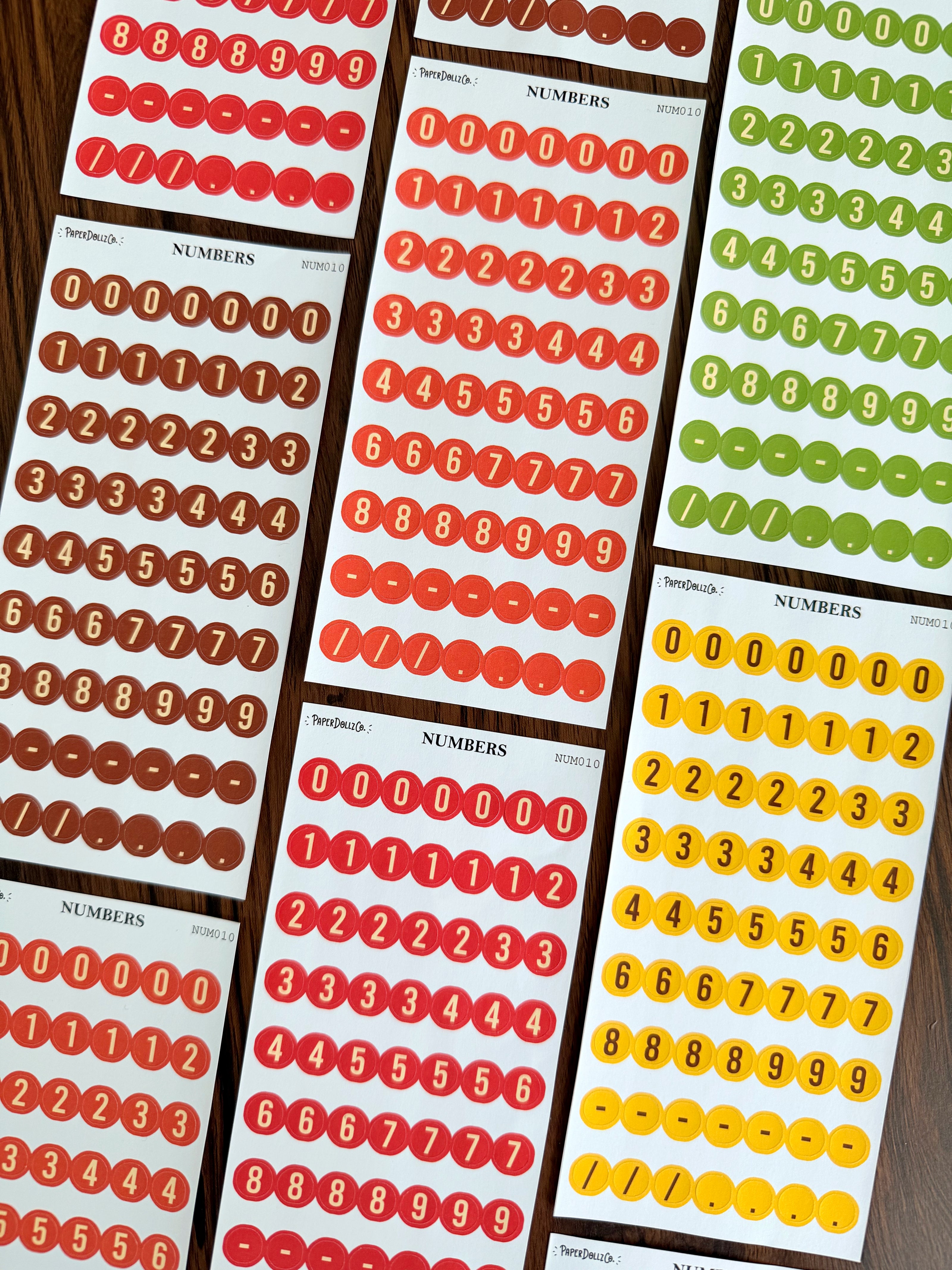 Number Sticker | PaperDollzCo | num010