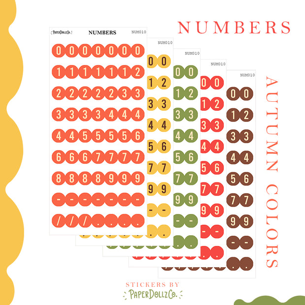 Number Sticker | PaperDollzCo | num010