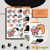 Grocery | Activity | Neko Veggies Sticker | nv004