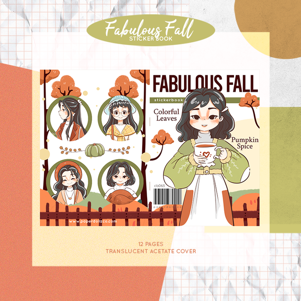 Fabulous Fall | PaperDollzCo | Sticker Book | CB063