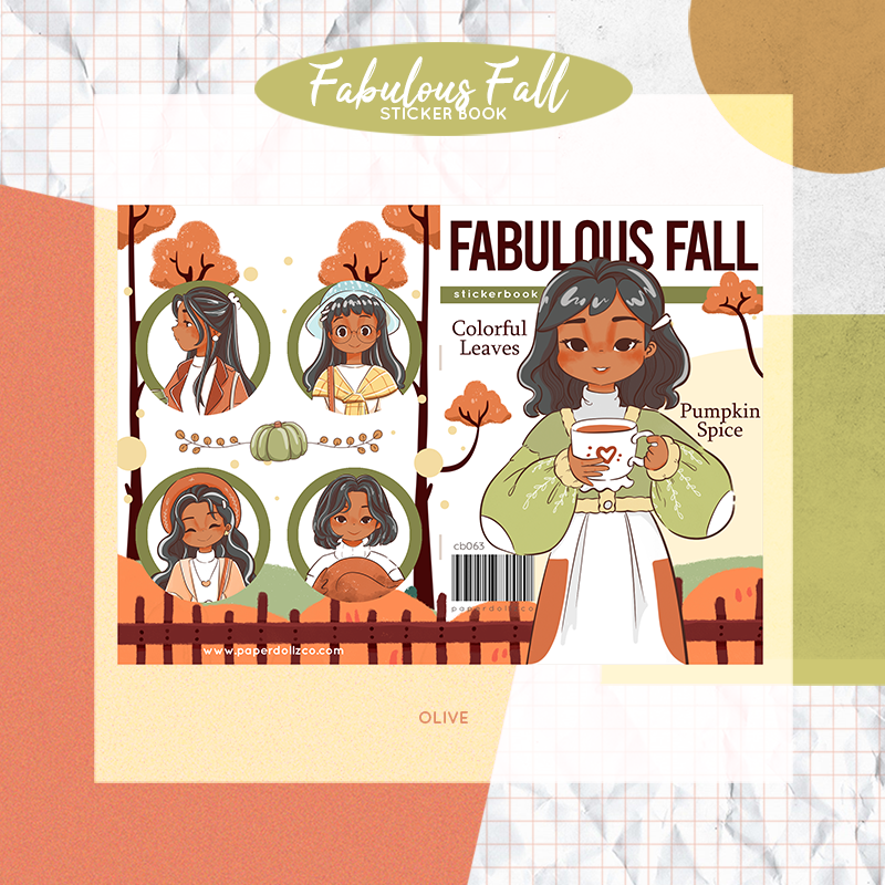 Fabulous Fall | PaperDollzCo | Sticker Book | CB063