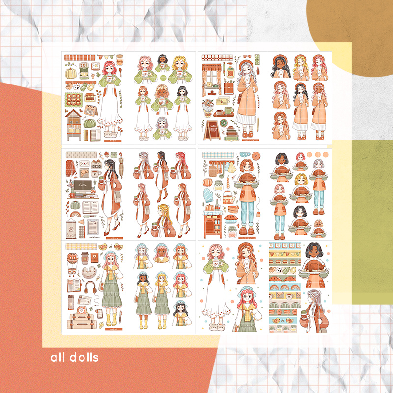 Fabulous Fall | PaperDollzCo | Sticker Book | CB063