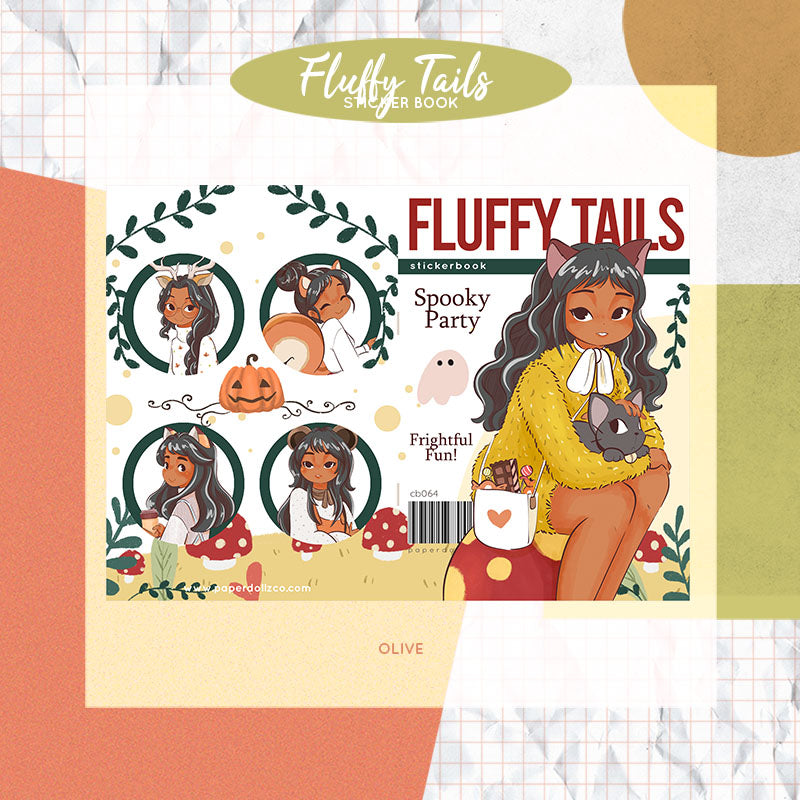 Fluffy Tails | PaperDollzCo | Sticker Book | CB064
