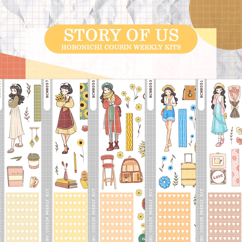Clingy Girl | Story of Us | Hobonichi Cousin Weekly Kit - hcwk055