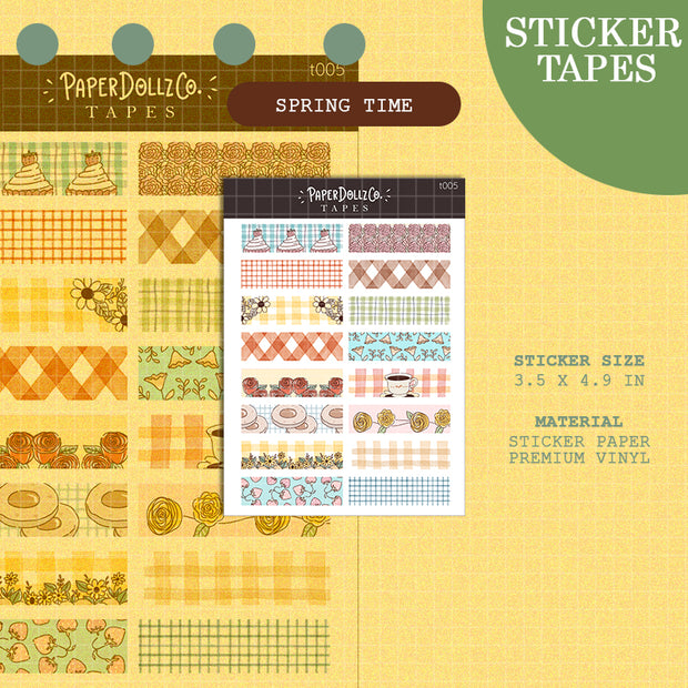 Spring Time | PaperDollzCo | Sticker Tapes | t005