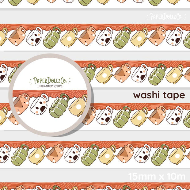 Unlimited Cups Washi Tape | Paperdollzco