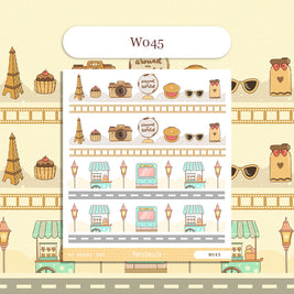 Paperdollzco | A5 Border Sticker | w045