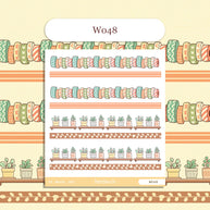 Paperdollzco | A5 Border Sticker | w048